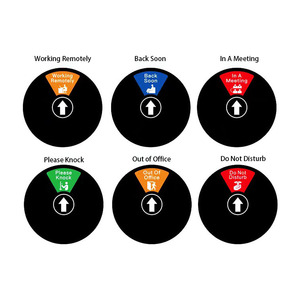6 Opciones de Letreros para Puertas de Oficina, Letrero Giratorio de Privacidad de 6 Pulgadas para Conferencias - Product Image 3