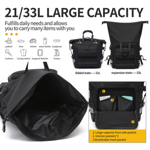 Vente en gros de petits sacs <span class=keywords><strong>porte</strong></span>-vélos personnalisés en tissu Oxford épais pour le cyclisme en plein air sac à bagages multi-poches de haute qualité - Product Image 4