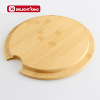 Bol de mélange rond en verre avec couvercle en bambou, pour mélanger, pour les salades, 4 pièces