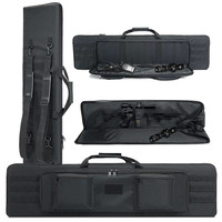 Tas Ransel Senapan Taktis Sistem Molle 39''47'' Heavy Duty, Tahan Air, untuk Berburu, Tas Senapan Panjang Ganda