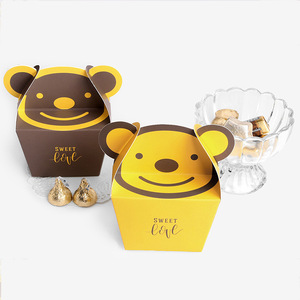 Cajas de papel para manualidades de dibujos animados, embalaje de <span class=keywords><strong>galletas</strong></span> de caramelo, caja de regalo creativa con forma de oso, embalaje para niños, Baby Shower - Product Image 1