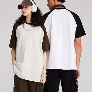Magliette da uomo e donna traspiranti a blocchi di colore lunghe magliette da strada alla moda oversize - Product Image 1
