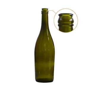 ガラス瓶カスタマイズクリアアンティークグリーン空640 mlワインシャンパン