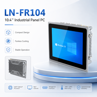 Computadora Industrial Táctil Resistente de 10.4 Pulgadas con Pantalla Táctil Capacitiva, Doble LAN, COM, USB para Automatización, Compatible con Windows y Linux