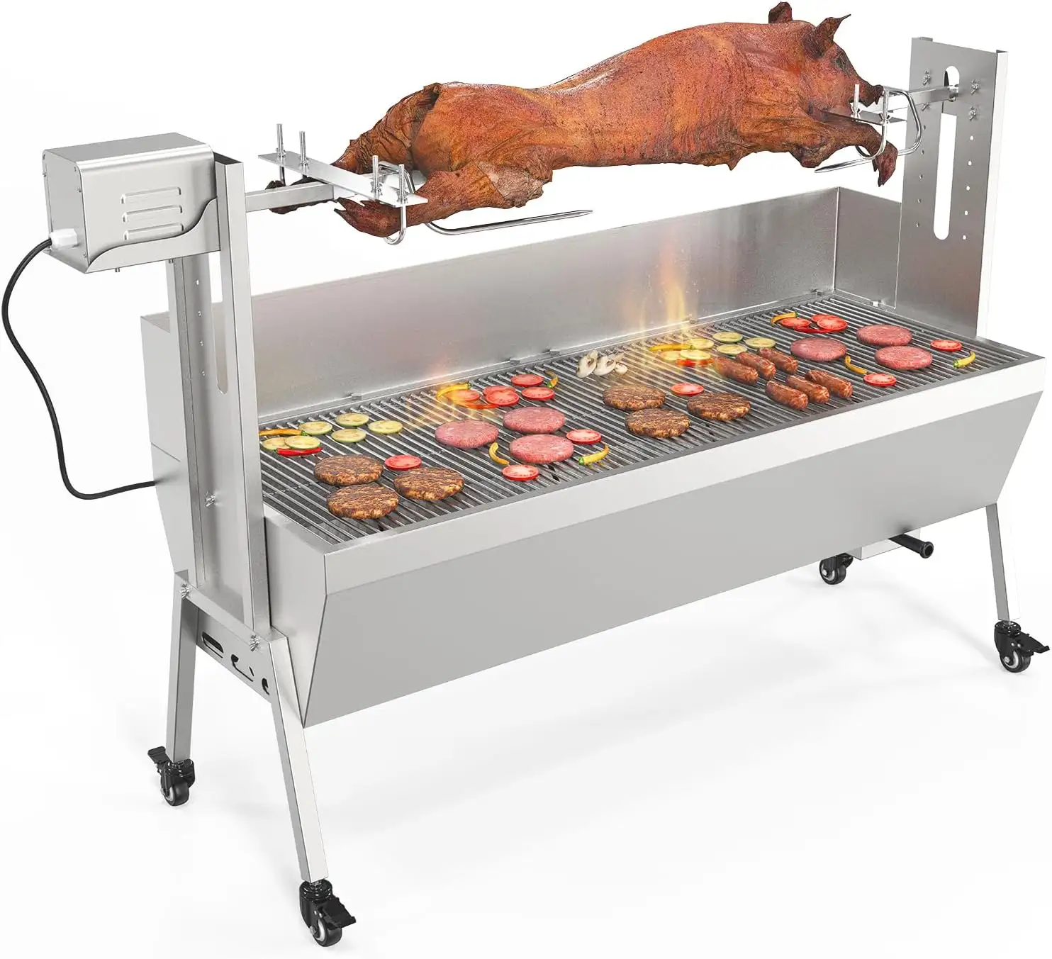 Custom Electric Rotisserie Grill Kit Pig Lamb Spit Roaster Stand BBQ Grill Manufacturer Barbecue Grill Charcoal