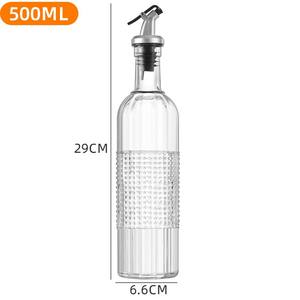 500ml Engraved Glass Oil Dispenser Bottle With Scale for Cooking Vinegar Seasoning Storage Freshness-Preserving Food Container - Product Image 6
