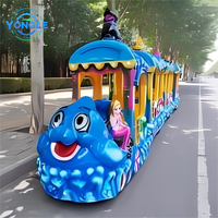 Nouvelle conception de petites montagnes russes en forme de chenille à vendre / Manèges électriques sur rail pour enfants / Famille