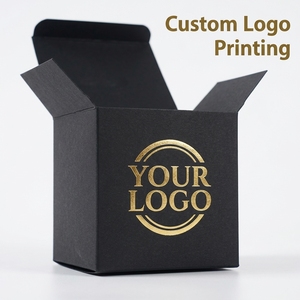 Scatole Regalo Quadrate in Cartone Kraft Bianco e Nero Pieghevoli per Piccoli Prodotti, Candele e Cosmetici - Product Image 4