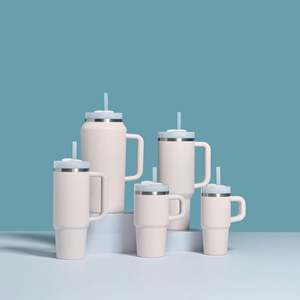 Taza Popular Ligera de Acero Inoxidable con Pajita y Asa para Gimnasio y Senderismo - Product Image 6