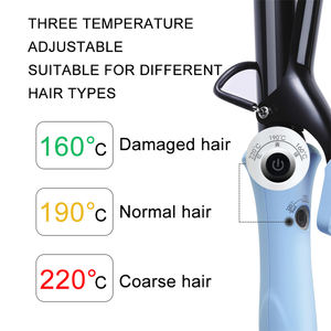 เครื่องม้วนผมไฟฟ้าเซรามิก PTC รุ่นใหม่ ปี 2026 พร้อมหน้าจอแสดงอุณหภูมิ LED และที่หนีบ<span class=keywords><strong>ผม</strong></span>ตรง สำหรับช่างตัดผมและโรงแรม - อุปกรณ์เสริมความงามแบบคลาสสิก - Product Image 2