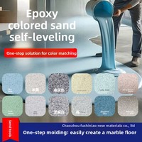 Peinture de sol en résine synthétique autolissante Zhuonengda Epoxy Color Sand, finition semi-mate, application au rouleau, intérieur/extérieur, usage domestique