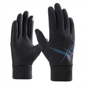 Gants de sport d'hiver personnalisés avec logo, pour le cyclisme, compatibles avec les écrans tactiles, pour hommes, en polyester et coton, chauds, pour l'extérieur - Product Image 1