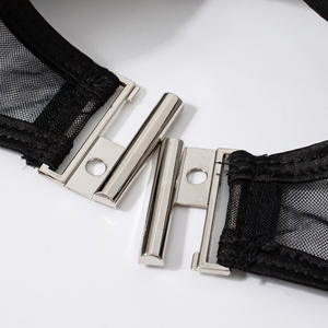 Lu Qiuguo Ultra-cinturino corto senza spalline reggiseno europeo americano Sexy con bretelle Top in Mesh lucido strass DB18 intimo esterno - Product Image 4