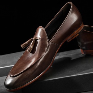 Mocasines con Flecos, Conjunto Versátil y Cómodo, Cuero Granulado Vintage Italiano, Piel de Vacuno Británica de Grano Completo - Product Image 3