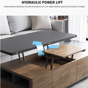Style moderne pliable en bois thé table basse table à manger <span class=keywords><strong>pour</strong></span> meubles de salon avec 6 tabourets - Product Image 6