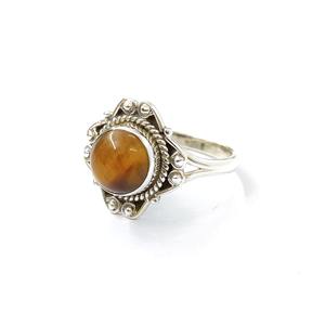 Bague œil de tigre de conception artisanale, en argent sterling 925, avec pierre précieuse, réglable, collection de bagues fines, bijoux en argent, prix de gros - Product Image 5