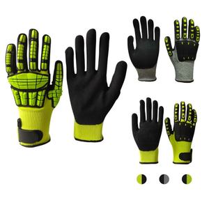 Guantes de Seguridad TPE Resistentes a Impactos, para Trabajo Pesado, Protección para la Industria del Petróleo, Gas y Minería, 7 oz de Grosor, 24 cm, Venta al Por Mayor - Product Image 3