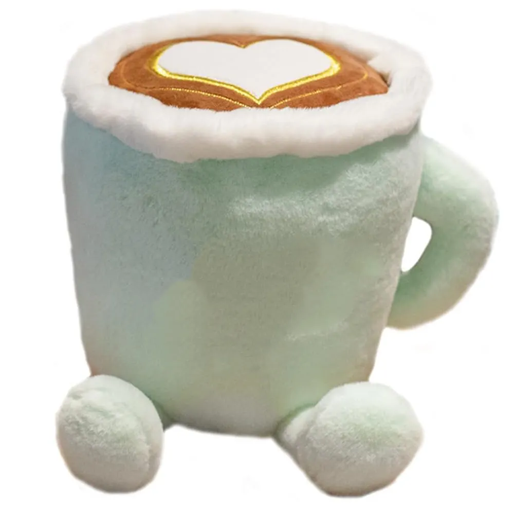 3D Latte kupa hayvan içinde yastık fincan peluş bebek oyuncak kahve içmek gıda dolması peluş noel doğum günü hediyesi hayvan kupa