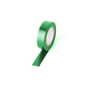 Cinta aislante de PVC, 0,13 mm de grosor, 17 mm de ancho, 10 m de largo, verde, ideal para aislamiento eléctrico y reparaciones - Product Image 1