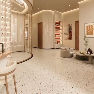 Baldosa de Porcelana Mate de Diseño Industrial con Aspecto de Terrazo, Antideslizante, en Varios Tamaños, para Sala de Estar, Comedor, Baño y <span class=keywords><strong>Hotel</strong></span> - Product Image 2