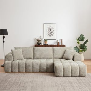 โซฟาแบบแยกส่วนรูปตัวแอล EU รุ่น Cloud Couch แบบไร้โครง บุด้วยวัสดุอัดแน่น พร้อมเก้าอี้ยาวหุ้มเบาะ 4 ที่นั่ง สำหรับห้องนั่งเล่น - Product Image 1
