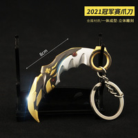 Porte-clés Karambit Valorant Champions 2021, dernier design, mini couteau en alliage de zinc de 9 cm