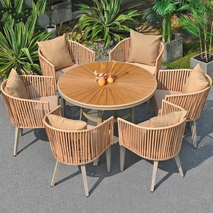 Set Tavolo da Esterno in Rattan STG, Set da Pranzo per Balcone, Giardino e Hotel, per 4/6/8 Persone - Product Image 4