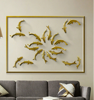 Sculpture murale en céramique 3D faite à la main en forme de poisson avec motif nature morte, décoration murale écologique pour la maison