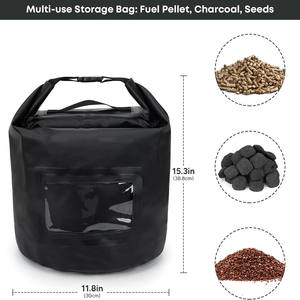 20 ק ג עץ גלולה אחסון תיק עמיד למים מיכל בד חיצוני עבור כדורי פחם צ 'יפס - Product Image 2