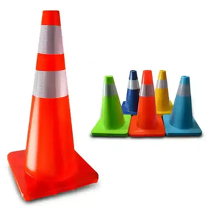 Дорожный конус из ПВХ, 90 см, светоотражающий, белый, для безопасности дорожного движения, хит продаж - Product Image 4