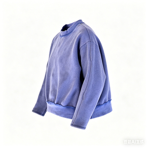 Sudadera con Capucha Personalizada 100% Algodón French Terry Unisex Oversize con Lavado Ácido, Fabricantes de Sudaderas con Cuello Redondo para Hombre - Product Image 2