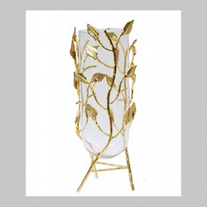 Jarrón de Flores de Latón Chapado en Oro para Mesa, con Vidrio Transparente, Estilo Costero, para Decoraciones de Boda, Gran Venta - Product Image 1