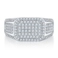 Bague de mariage pour homme R14460, nouveau design, bague de fiançailles en argent sterling 925 avec diamant moissanite, bijoux de mode