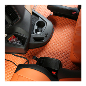 Alfombrillas de Lujo para Camiones GANE, Compatibles con Mack Anthem 2018-Actualidad, Juego Completo para Piso, Cuero de Alta Calidad Resistente al Desgaste, Diseño a Cuadros, 10MM - Product Image 2