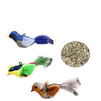 Jouets pour chats et oiseaux interactifs modernes de haute qualité, réalistes, en coton, avec son couineur, sonore, à la catnip, durables, suspendus et rétractables
