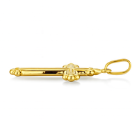Colgante de Cruz Cristiana Hecho a Mano en Oro de 14K, Pulido, con Detalles, Unisex, Libre de Níquel, Personalizable para Mujeres, Hombres y Niñas