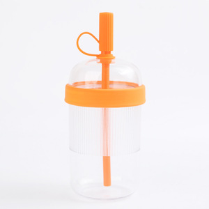 Nouvelle tasse à boisson transparente anti-fuite personnalisée de 540 ml pour jus de boba, sans BPA, réutilisable, en plastique, avec paille, pour les voyages - Product Image 5