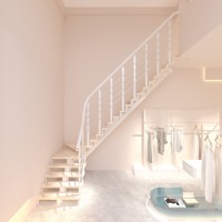 Escalier en colimaçon en verre pour villa et commerce, facile à installer, avec marches en bois pour extérieur résidentiel