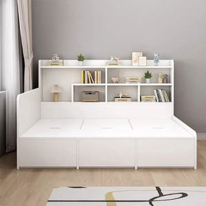 Cama Baja Moderna Personalizada de Madera con Base de Plataforma Resistente y Cajones Deslizantes para Almacenamiento, Ideal para Dormitorio y Hogar - Product Image 4
