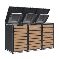 Poubelle mobile extérieure en aluminium, anti-rouille, anti-UV, pour garage et entrepôt