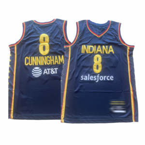 2025/26 Indiana 8 # Sophie Cunningham 22 # Caitlin Clark Unisex Fast Break Trikot mit Stickerei, Amerikanisches Basketball-Trikot - Product Image 2