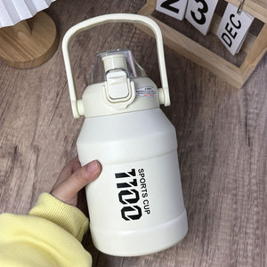 Carafe isotherme en acier inoxydable de qualité supérieure |   Bouteille Thermique à Grande Capacité Étanche avec Poignée pour la Gym et l'Extérieur - Product Image 1