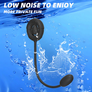 Nieuwe Cockring <span class=keywords><strong>Vibrator</strong></span> Prostaat Orgasme Vibratie Massager Mannelijke Siliconen Springende Ei Anale Plug met Penil Ring - Product Image 4