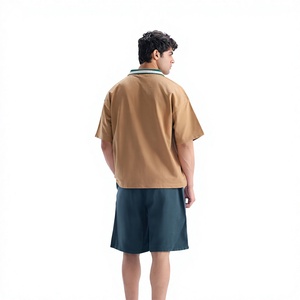 Camisas Casuales de Hombre con Botones al Frente, Tejido Suave de Poliéster/Algodón, Ligeras, Transpirables, Manga Corta, 220 Gramos - Product Image 2