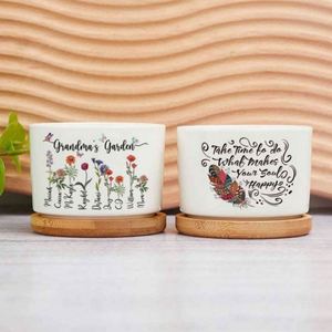 15oz Sublimation White Blanks Custom <b>Ceramic</b> Candle Jars <b>With</b> Bamboo <b>Lid</b> - Product Image 3