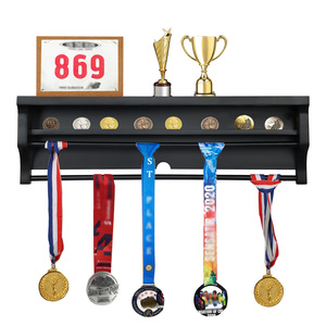 2026实木奖牌衣架展示架奖牌架，壁挂奖牌架运动员展示架，马拉松， - Product Image 2