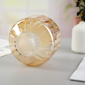 Handmade rõ ràng thủy tinh màu nâu Đèn bóng râm sọc Vòng thủy tinh borosilicate chiếu sáng bóng râm cho nhà sử dụng trong nhà - Product Image 2