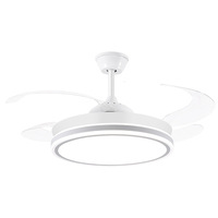 Ventiladores de Techo de Cobre de 42 Pulgadas para Interiores con Bajo Nivel de Ruido, Iluminación LED y Control Remoto Retráctil para Sala de Estar, Comedor y Dormitorio