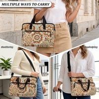 Sac à bandoulière de luxe décontracté à imprimé floral personnalisé pour femme, sacoche pour ordinateur portable, sac à main de travail, sac à main pour voyage, infirmière, enseignante, mode
