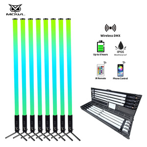 Al Aire Libre IP65 impermeable 360 grados batería remoto inalámbrico DJ DMX RGB LED Pixel tubo de luz - Product Image 6
